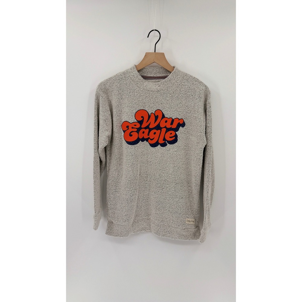 Pressbox Comfy Terry Auburn University War Eagle Pullover Oversized Retro